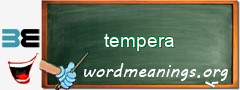 WordMeaning blackboard for tempera